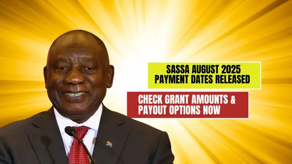 SASSA August 2025 Payment Dates Released – Check Grant Amounts & Payout Options 1 SASSA August 2025 Payment Dates Released – Check Grant Amounts & Payout Options