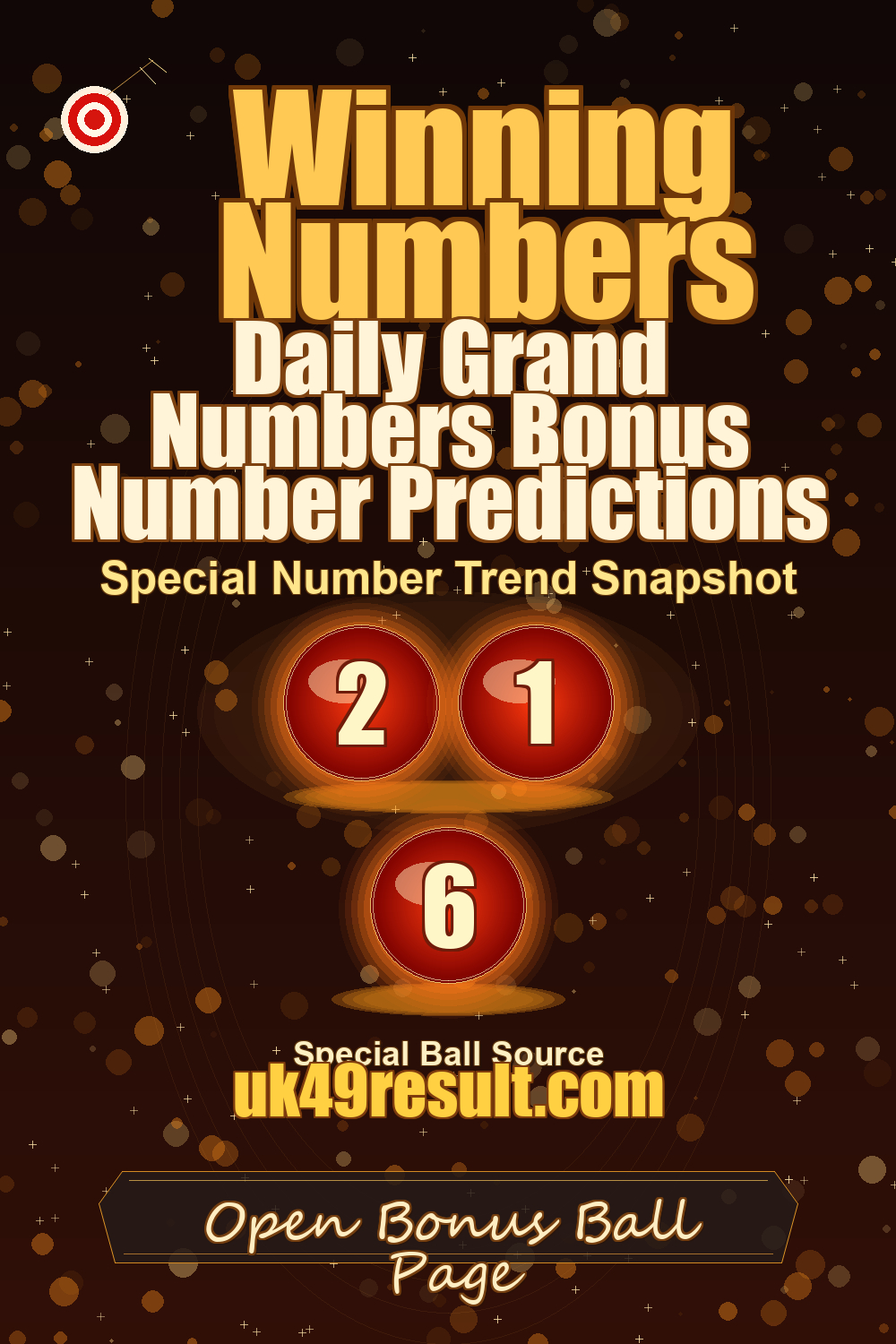 Daily Grand Numbers Bonus Number Predictions image showing grand number: 2, 1, 6