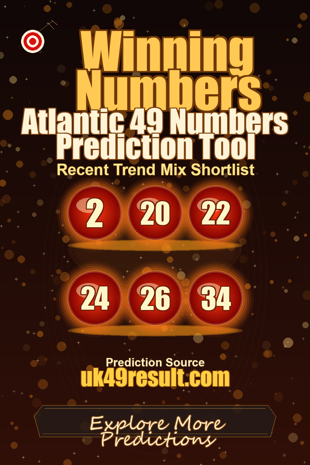 Atlantic 49 Numbers Prediction Tool image showing 2, 20, 22, 24, 26, 34
